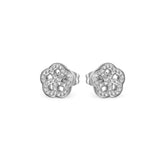 Soffio D'Amore CZ Flower Silver Steel Earrings